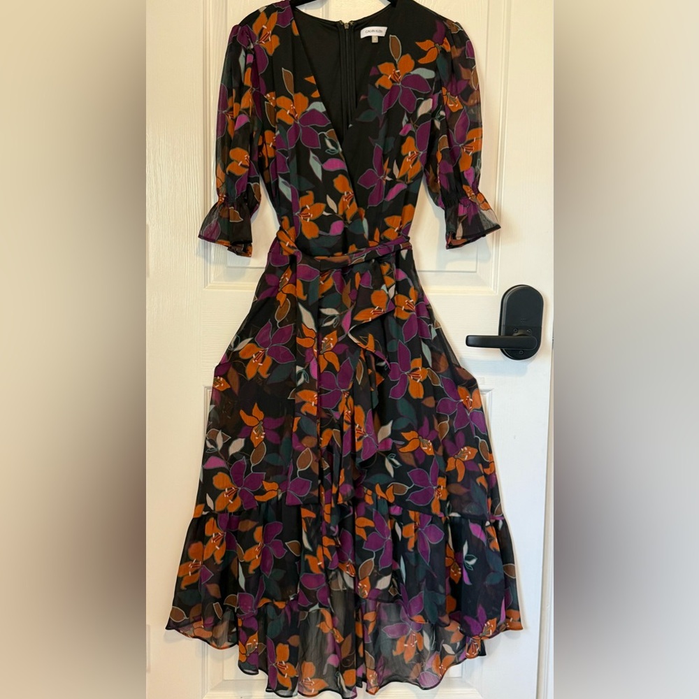 Calvin Klein ruffle dress